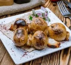 шашлык из картофеля с курдюком
